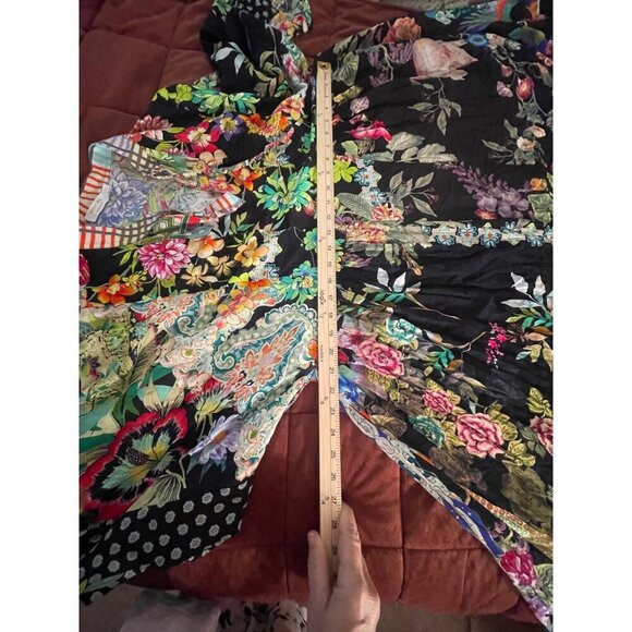 Johnny Was Floral Kimono Dress With Tassel Tie Womens Boho Style Women’s Sz L wi - Picture 15 of 16